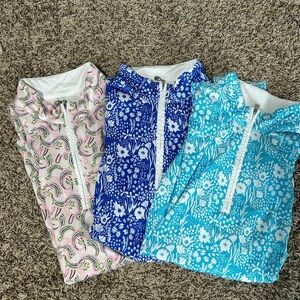 San Soleil UPF 1/4 Zip Top Long Sleeve Tennis Golf Pickleball Running Sz M